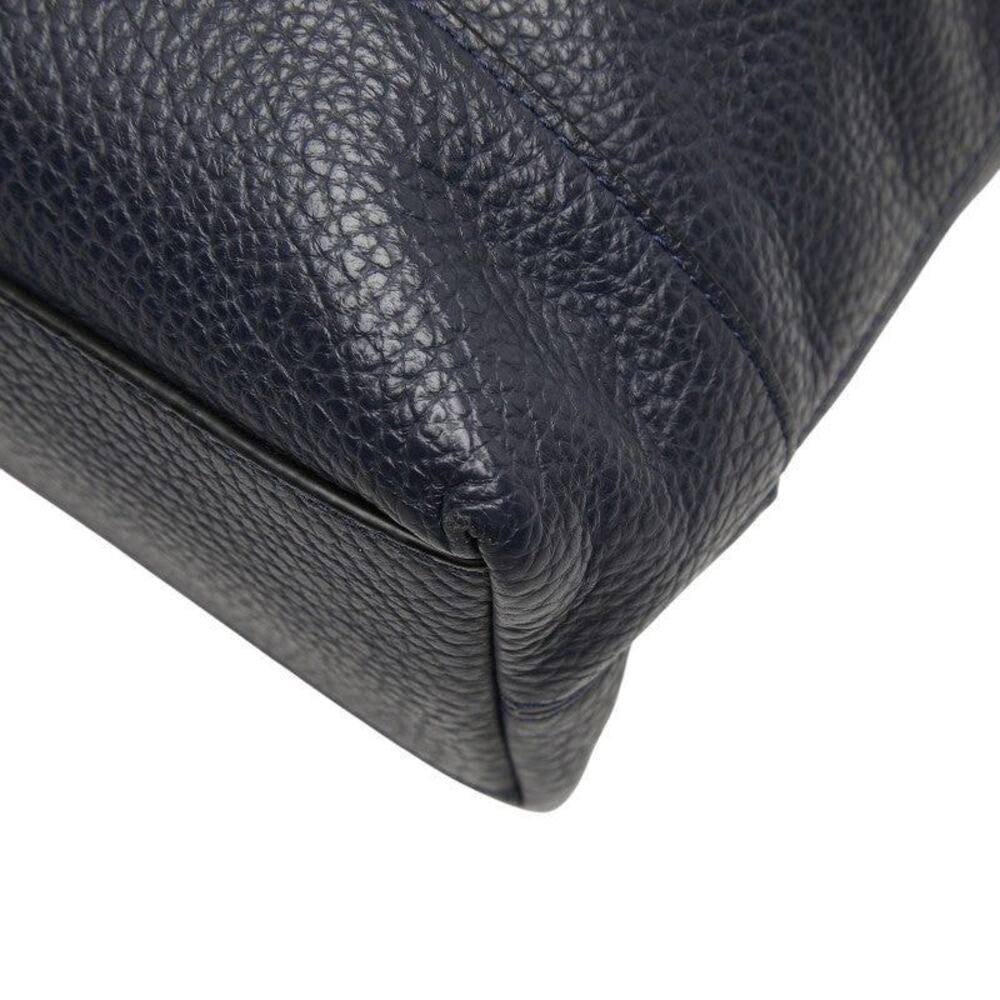 Coach Leather Handbag Navy - Picture 7 of 12
